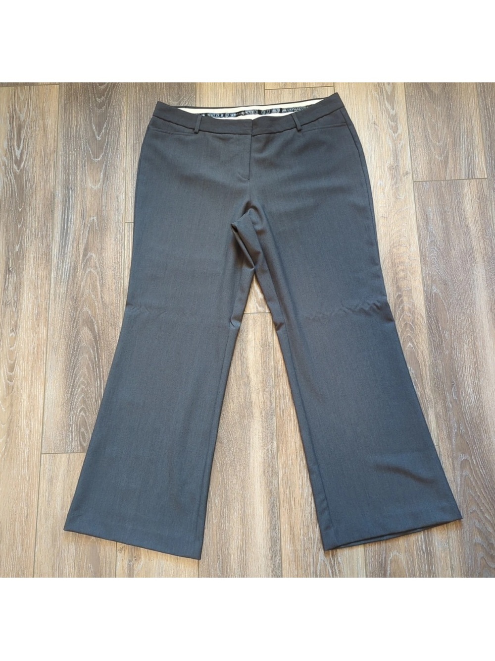 Apostrophe Courtney Gray Dress Pants Wide Leg Flare Womens SZ 16 Pockets Office